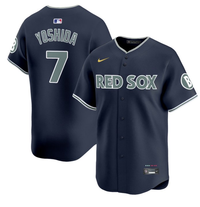 Personalized Masataka Yoshida Jersey #7 Boston Red Sox 2025 City Connect Premier Limited Stitched Navy