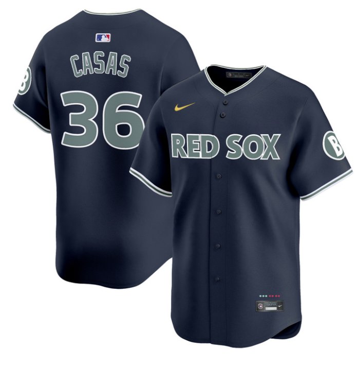 Personalized Triston Casas Jersey #36 Boston Red Sox 2025 City Connect Premier Limited Stitched Navy
