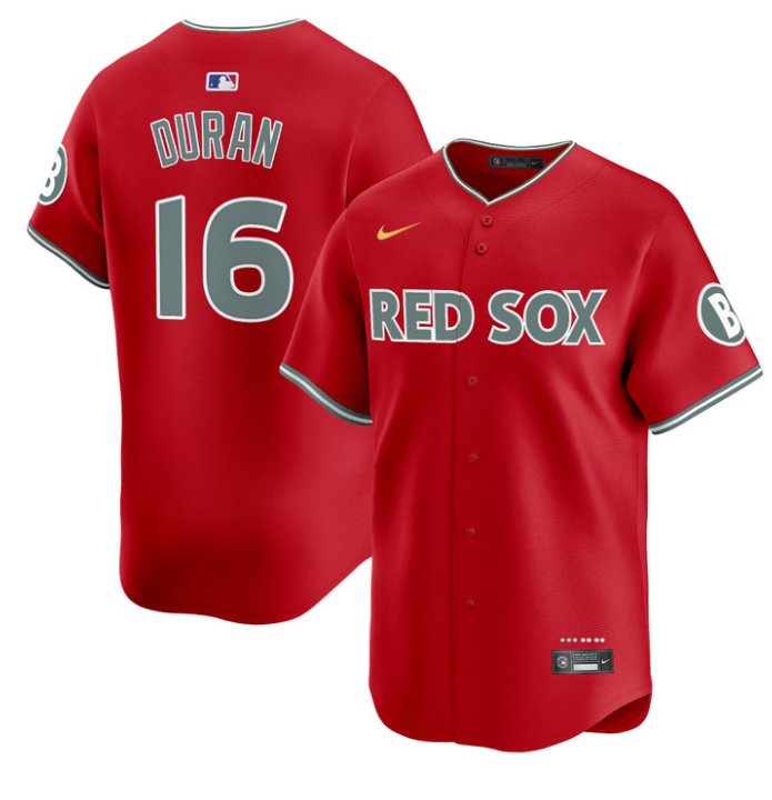 Personalized Jarren Duran Jersey #16 Boston Red Sox 2025 City Connect Premier Limited Stitched Red
