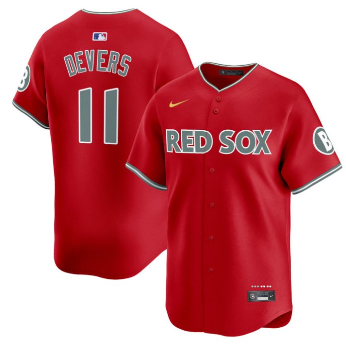Personalized Rafael Devers Jersey #11 Boston Red Sox 2025 City Connect Premier Limited Stitched Red