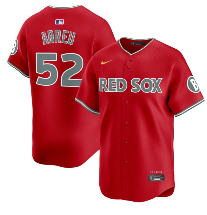 Personalized Wilyer Abreu Jersey #52 Boston Red Sox 2025 City Connect Premier Limited Stitched Red
