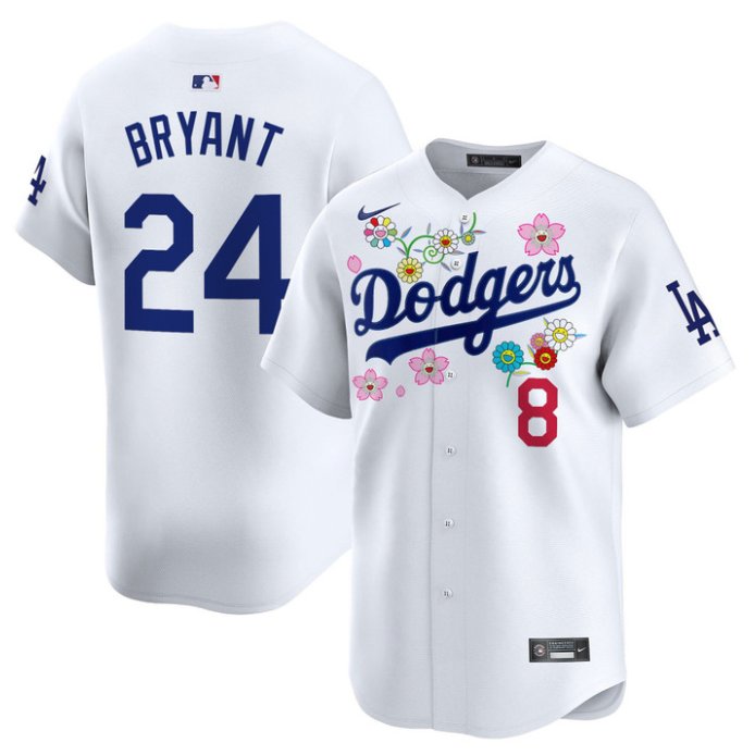 Personalized Kobe Bryant Jersey #24 Los Angeles Dodgers x Takashi Murakami 2025 Limited Stitched White