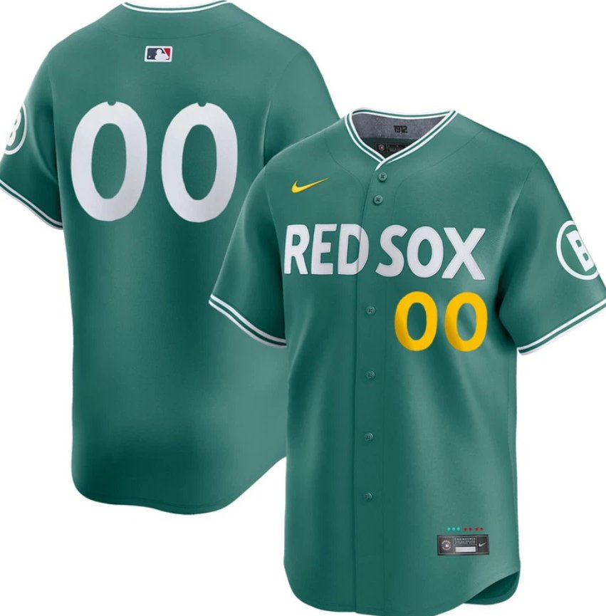 Personalized Custom Boston Red Sox Jersey Name and Number Green 2025 City Connect Limited Stitched
