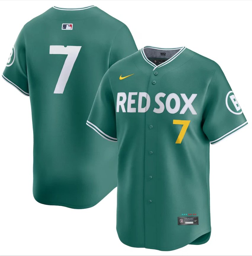 Personalized Masataka Yoshida Jersey #7 Boston Red Sox Green 2025 City Connect Limited Stitched