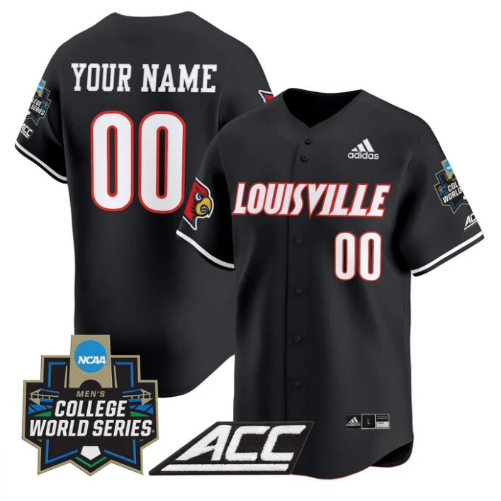 Personalized Custom Louisville Cardinals Jersey 2025 World Series Stitched Black