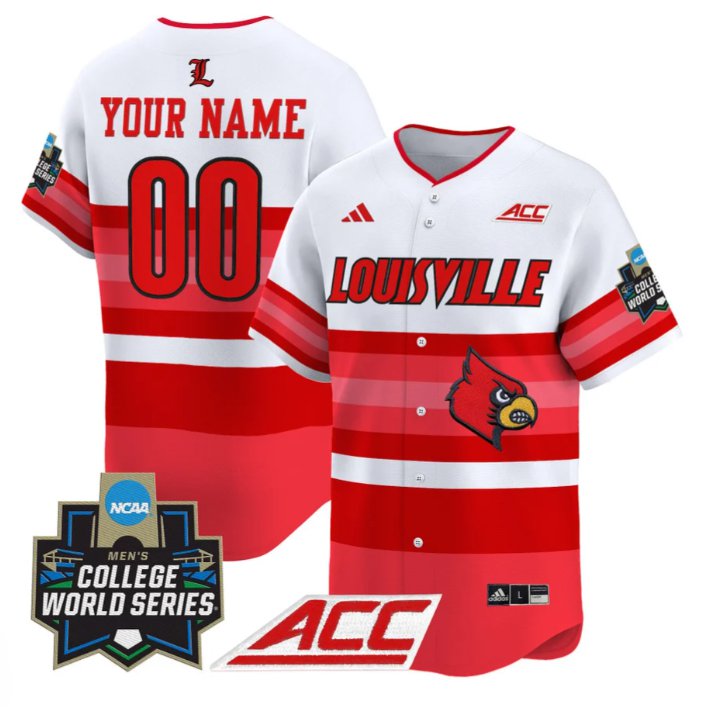 Personalized Custom Louisville Cardinals Jersey 2025 World Series Stitched Gradient