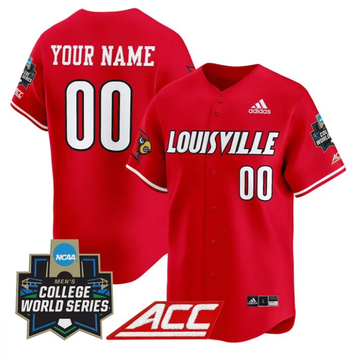 Personalized Custom Louisville Cardinals Jersey 2025 World Series Stitched Red