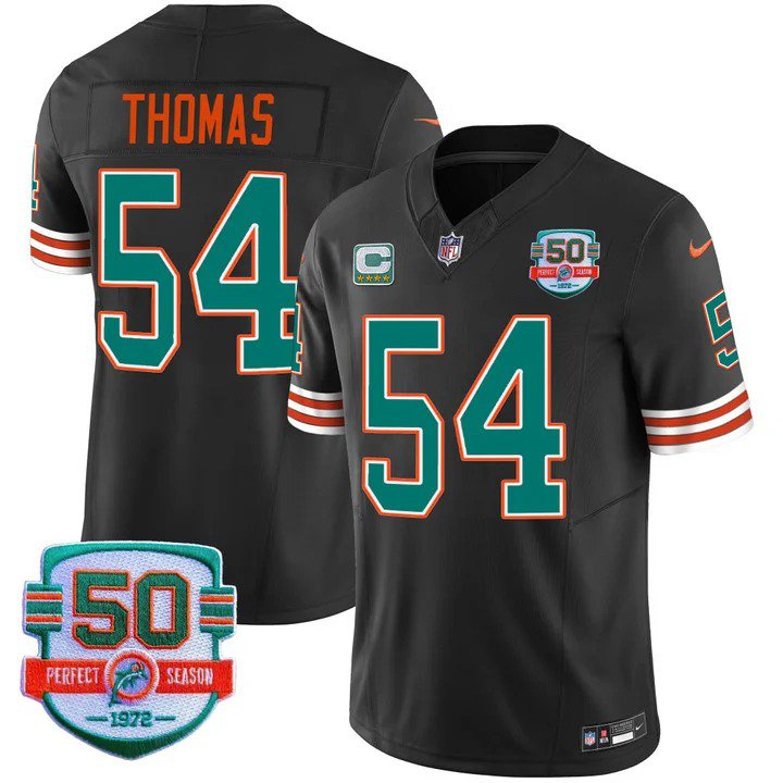 Personalized Men’s Zach Thomas #54 Miami Dolphins Miami Vice Black Limited Jersey