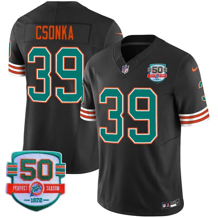 Personalized Men’s Larry Csonka #39 Miami Dolphins Miami Vice Black Limited Jersey
