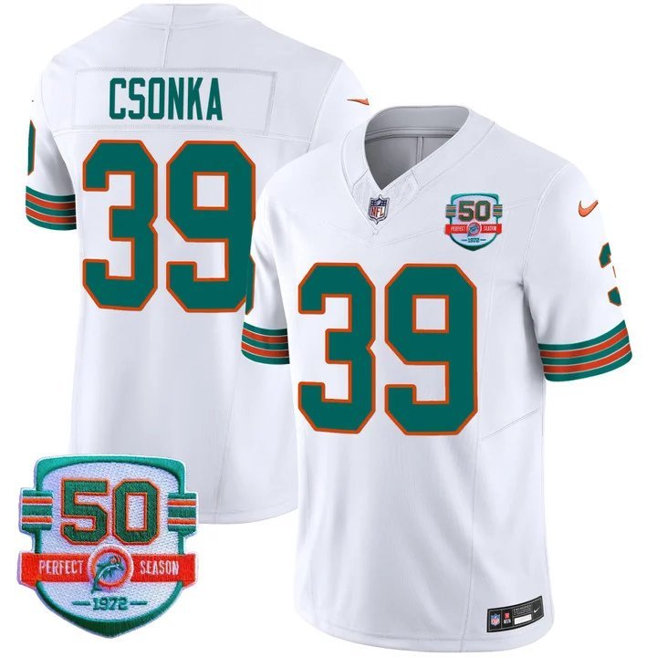 Personalized Men’s Larry Csonka #39 Miami Dolphins Miami Vice White Limited Jersey