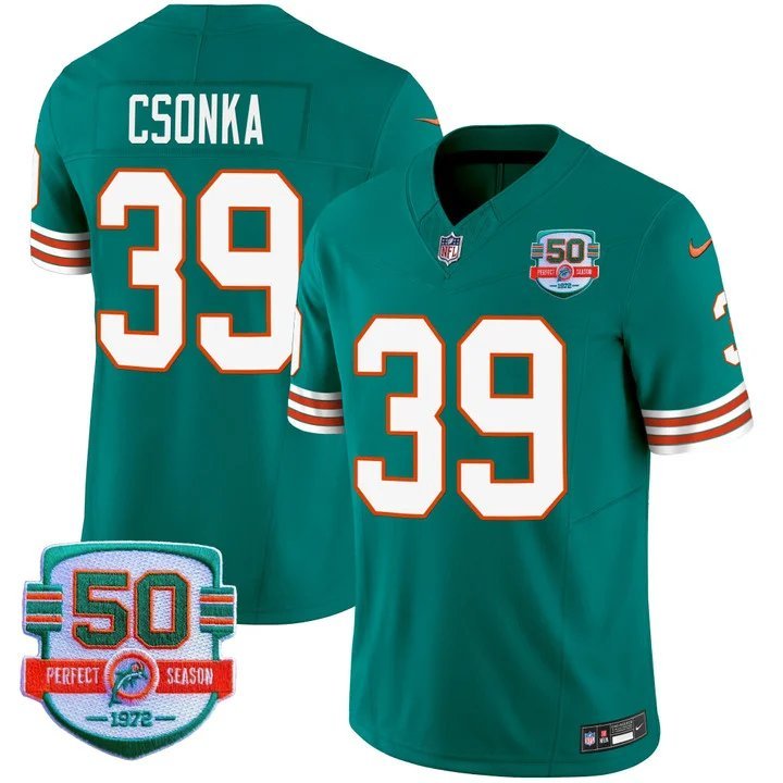 Personalized Men’s Larry Csonka #39 Miami Dolphins Miami Vice Aqua Limited Jersey