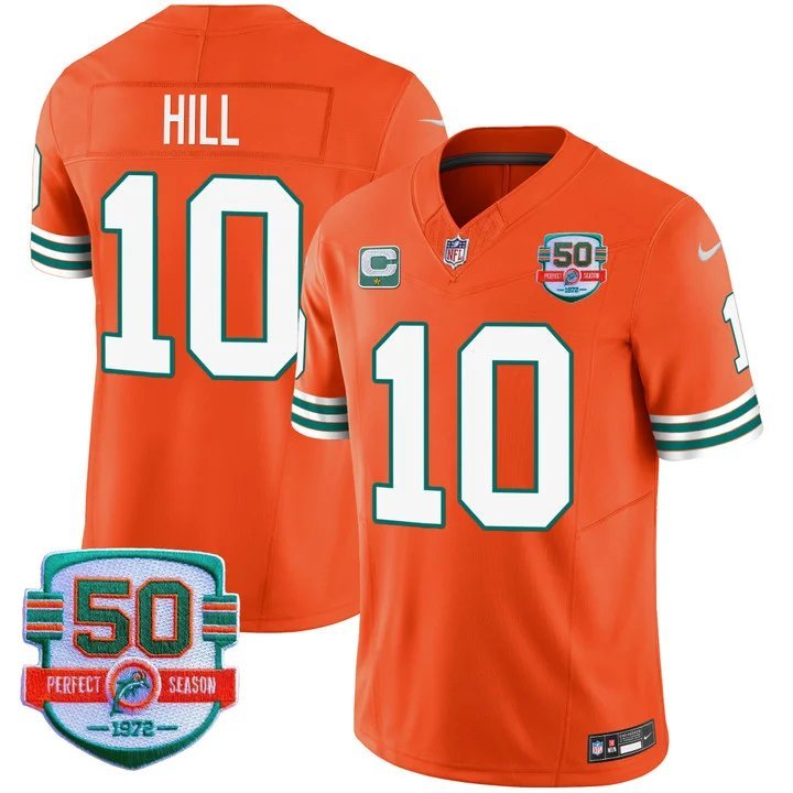 Personalized Men’s Tyreek Hill #10 Miami Dolphins Miami Vice Aqua Orange Limited Jersey