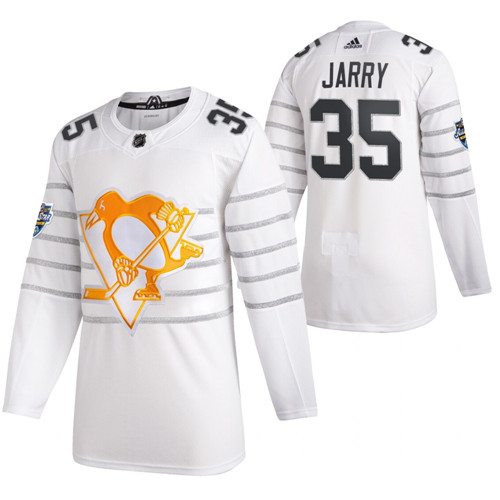Personalized Men’s Pittsburgh Penguins #35 Tristan Jarry White All Star Stitched NHL Jersey