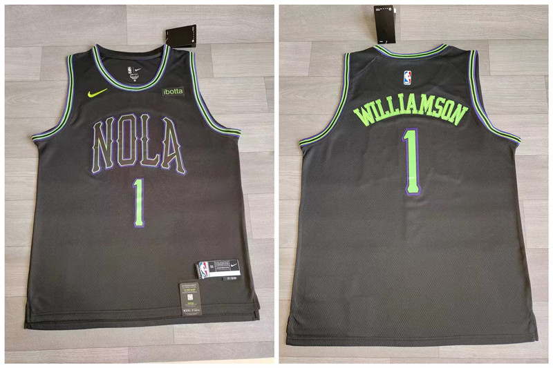 Personalized Pelicans 1 Zion Williamson Black 2023-24 City Edition Swingman Jersey
