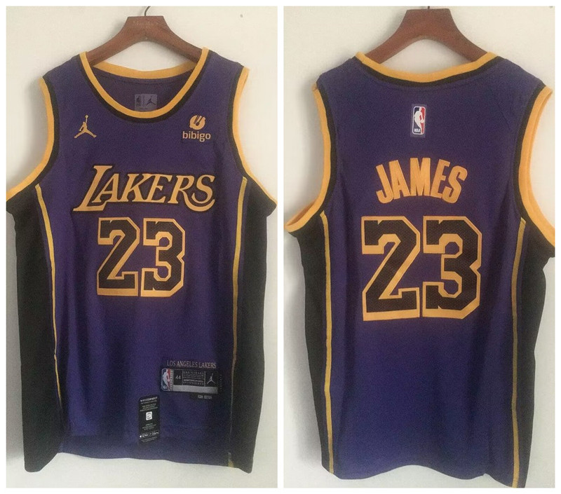 Personalized Lakers 23 Lebron James Purple Swingman Jersey