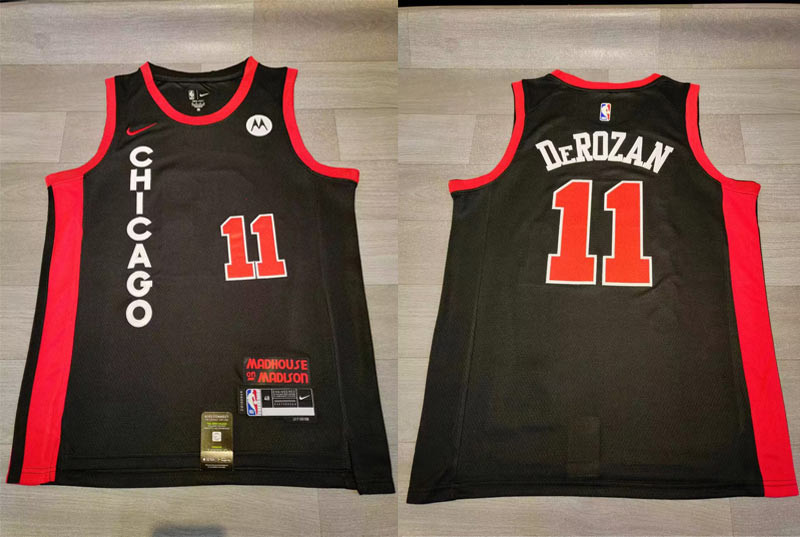 Personalized Bulls 11 Demar Derozan Black 2023-24 City Edition Swingman Jersey