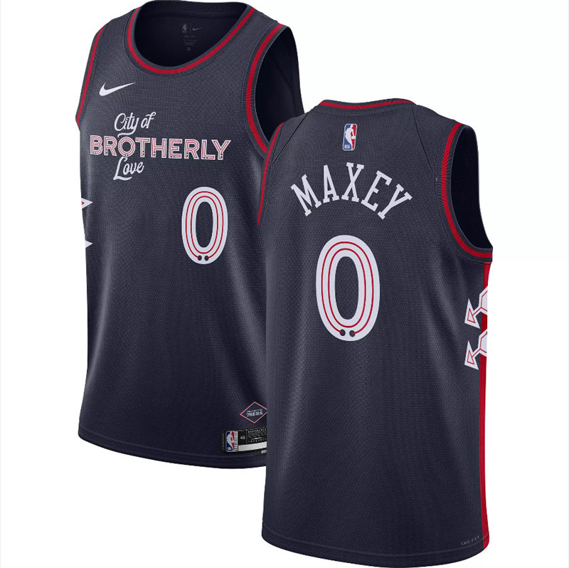 Personalized 76ers 0 Joel Embiid Navy 2023-24 City Edition Swingman Jersey