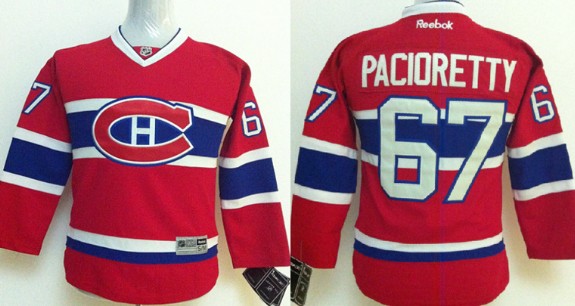 Personalized Youth Montreal Canadiens #67 Max Pacioretty Red Jersey