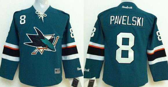 Personalized Youth San Jose Sharks #8 Joe Pavelski 2014 Blue Jersey