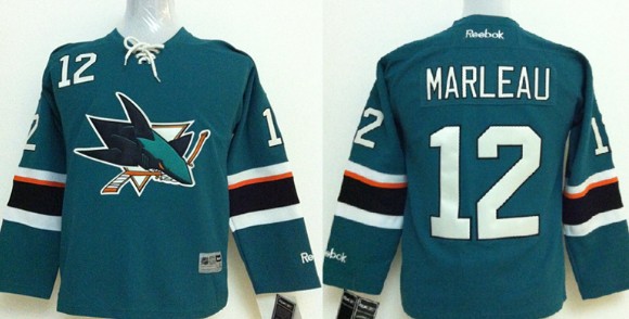 Personalized Youth San Jose Sharks #12 Patrick Marleau 2014 Blue Jersey