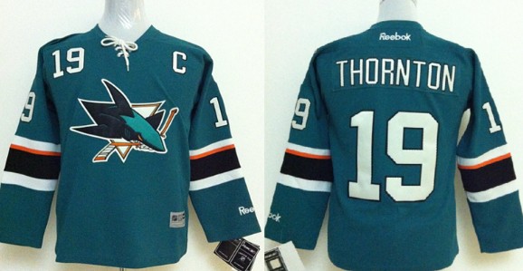 Personalized Youth San Jose Sharks #19 Joe Thornton 2014 Blue Jersey