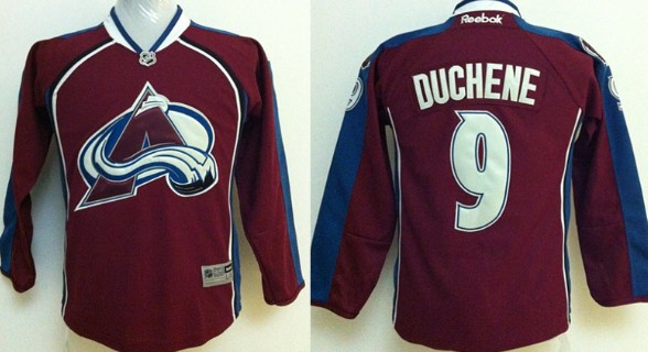 Personalized Colorado Avalanche #9 Matt Duchene Red Youth Jersey