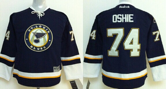 Personalized Youth St. Louis Blues #74 T.J. Oshie Navy Blue Third Jersey