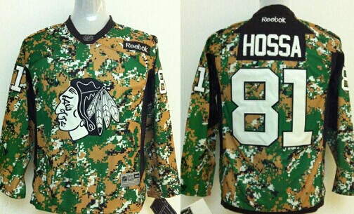Personalized Youth Chicago Blackhawks #81 Marian Hossa 2014 Camo Jersey