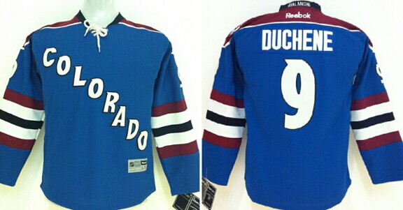 Personalized Colorado Avalanche #9 Matt Duchene Blue Third Youth Jersey