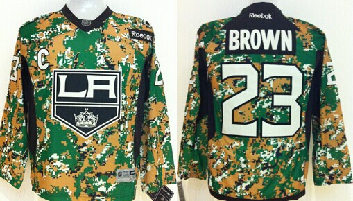 Personalized Youth Los Angeles Kings #23 Dustin Brown 2014 Camo Jersey