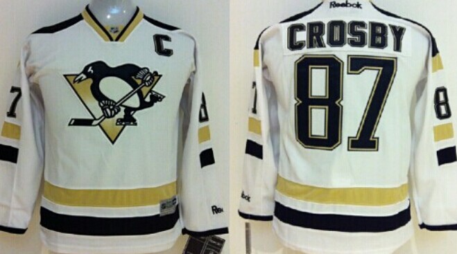 Personalized Youth Pittsburgh Penguins #87 Sidney Crosby 2014 Stadium Series White Jersey