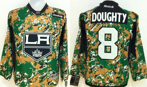 Personalized Youth Los Angeles Kings #8 Drew Doughty 2014 Camo Jersey