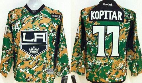 Personalized Youth Los Angeles Kings #11 Anze Kopitar 2014 Camo Jersey