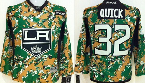 Personalized Youth Los Angeles Kings #32 Jonathan Quick 2014 Camo Jersey