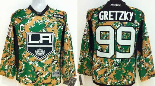 Personalized Youth Los Angeles Kings #99 Wayne Gretzky 2014 Camo Jersey