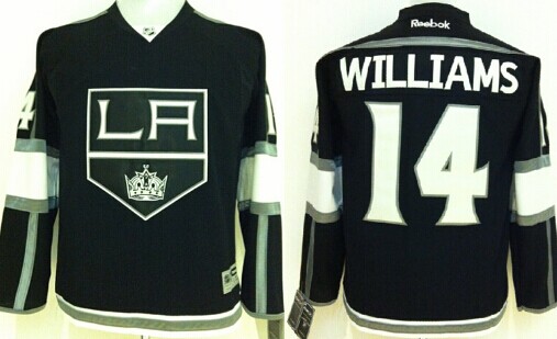 Personalized Youth Los Angeles Kings #14 Justin Williams Black Jersey