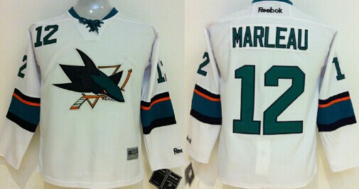 Personalized Youth San Jose Sharks #12 Patrick Marleau 2014 White Jersey