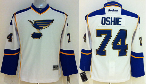 Personalized Youth St. Louis Blues #74 T.J. Oshie White Jersey