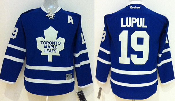 Personalized Youth Toronto Maple Leafs #19 Joffrey Lupul Blue Jersey