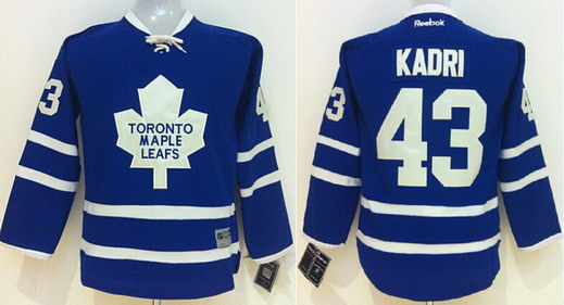 Personalized Youth Toronto Maple Leafs #43 Nazem Kadri Blue Jersey