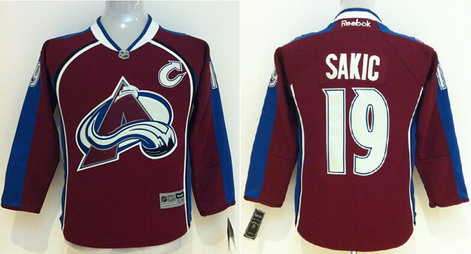 Personalized Colorado Avalanche #19 Joe Sakic Red Youth Jersey