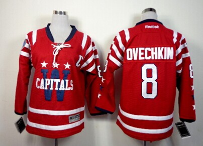 Personalized Youth Washington Capitals #8 Alex Ovechkin 2015 Winter Classic Red Jersey