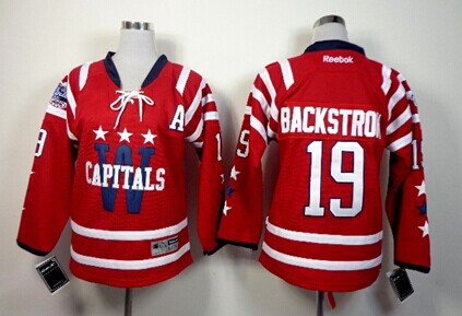Personalized Youth Washington Capitals #19 Nicklas Backstrom 2015 Winter Classic Red Jersey