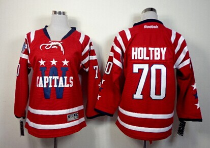 Personalized Youth Washington Capitals #70 Braden Holtby 2015 Winter Classic Red Jersey