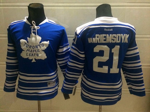 Personalized Youth Toronto Maple Leafs #21 James van Riemsdyk 2014 Winter Classic Blue Jersey