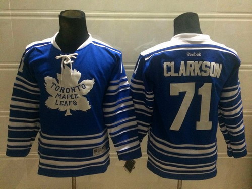 Personalized Youth Toronto Maple Leafs #71 David Clarkson 2014 Winter Classic Blue Jersey