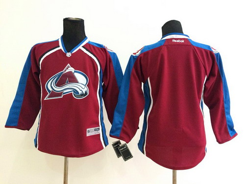 Personalized Colorado Avalanche Blank Red Youth Jersey