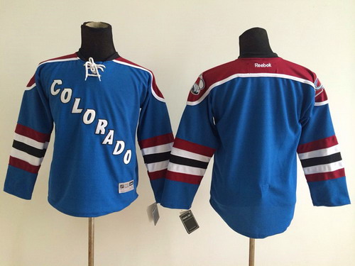 Personalized Colorado Avalanche Blank Blue Third Youth Jersey