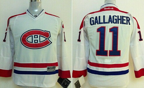 Personalized Youth Montreal Canadiens #11 Brendan Gallagher White Jersey