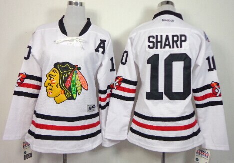 Personalized Women’s Chicago Blackhawks #10 Patrick Sharp 2015 Winter Classic White Jersey